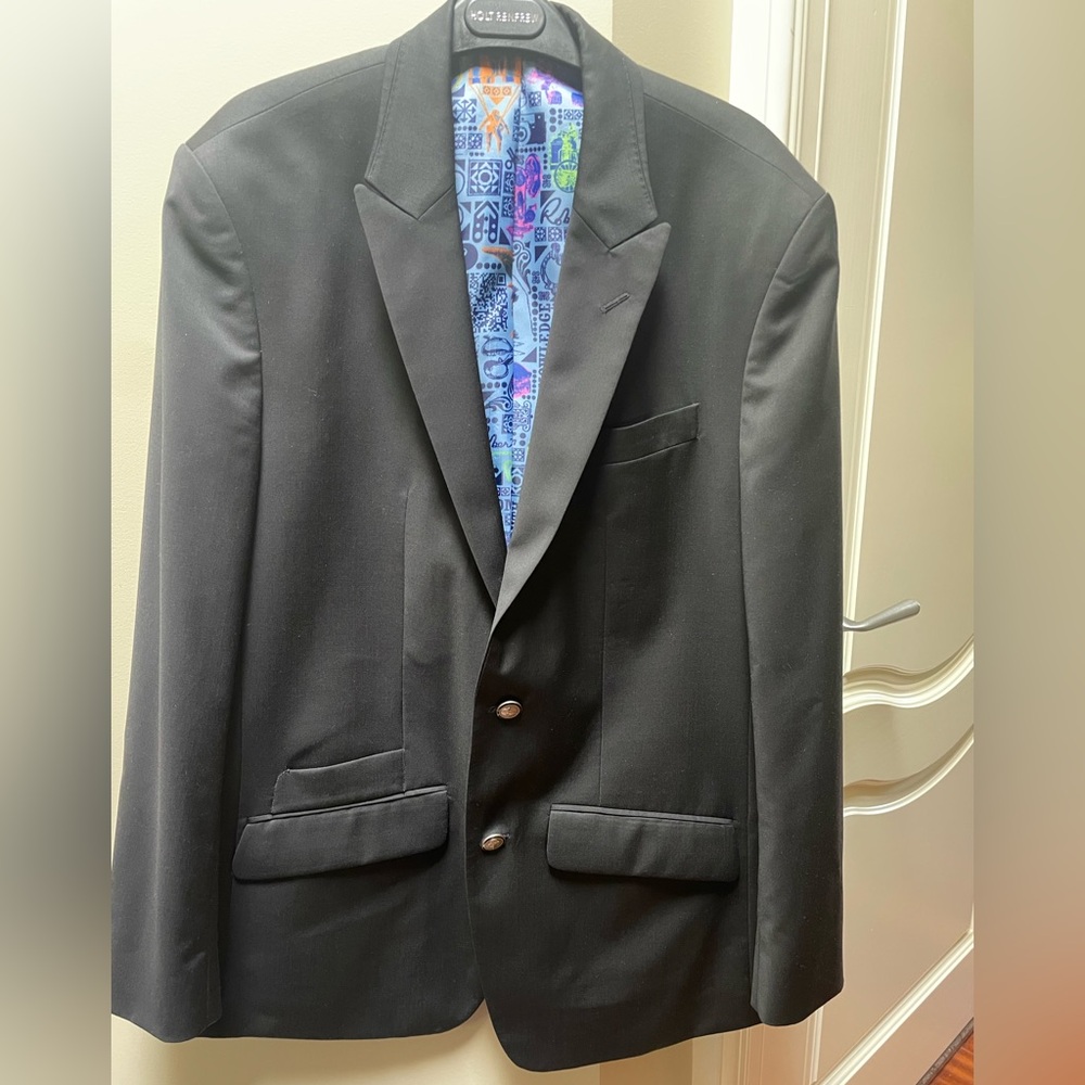 Robert Graham Black Blazer with Blue Lining